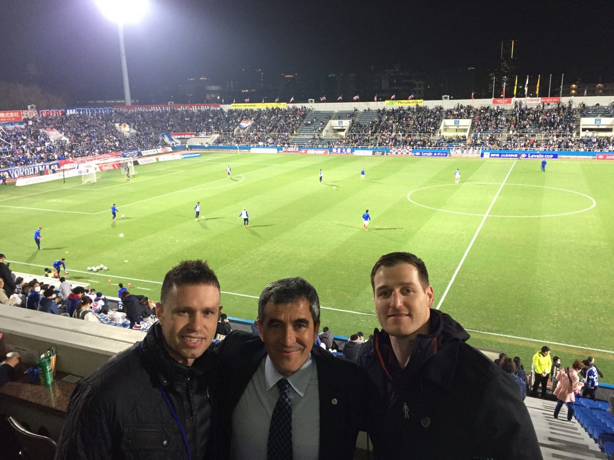 Carl, Isac, & Stuart watching Yokohama F Marinos